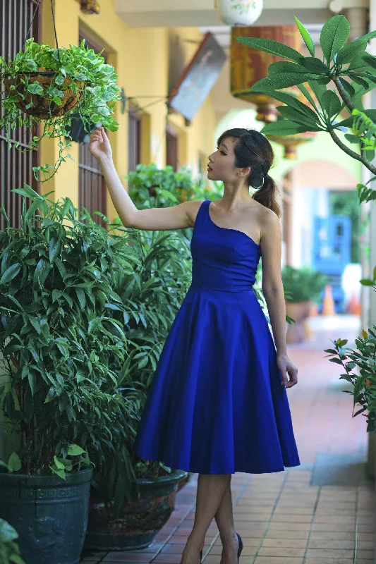 Margaret Toga Dress In Cobalt Blue